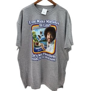 Bob Ross Men Size 2XL Gray T-shirt